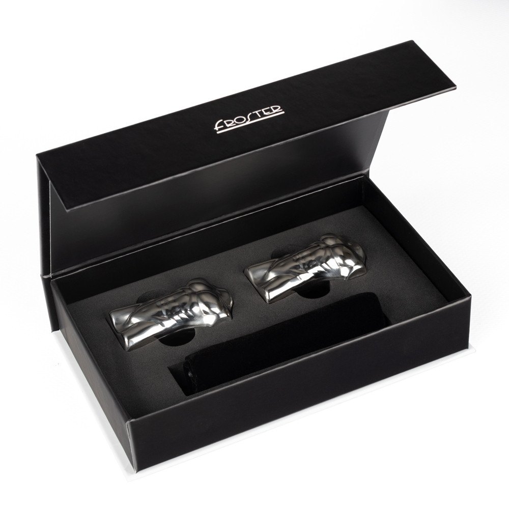 Metalowe stalowe kostki do drinków napojów Facet - obrazek 3