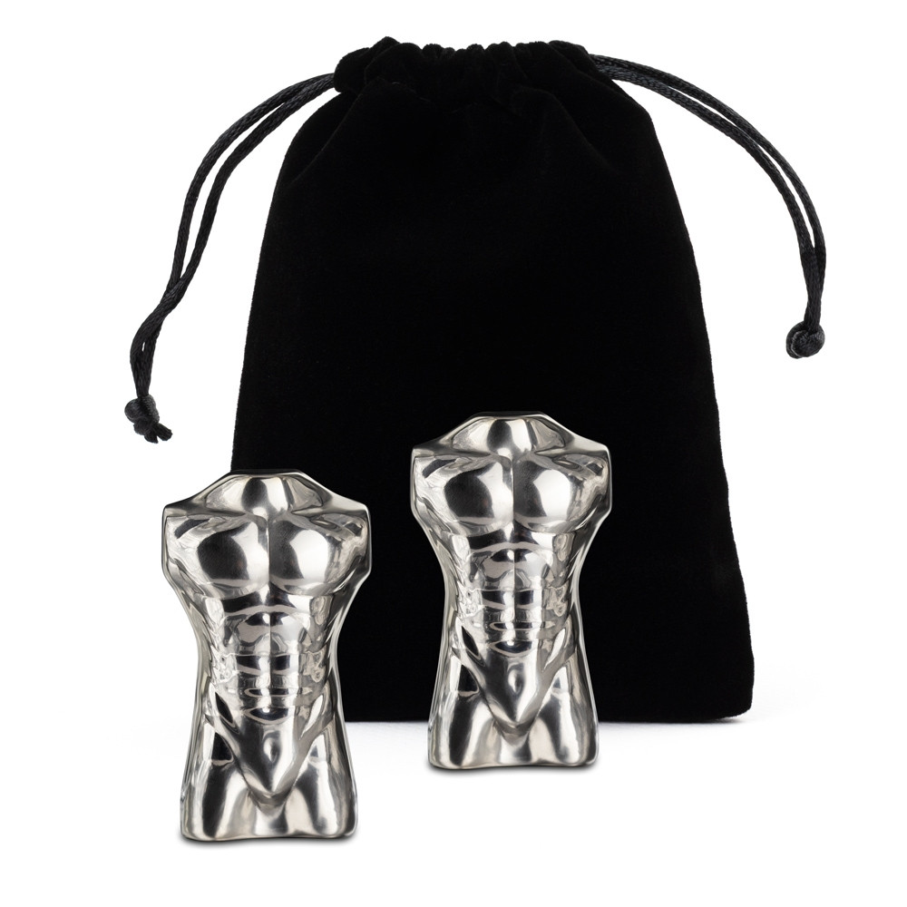 Metalowe stalowe kostki do drinków napojów Facet - obrazek 5